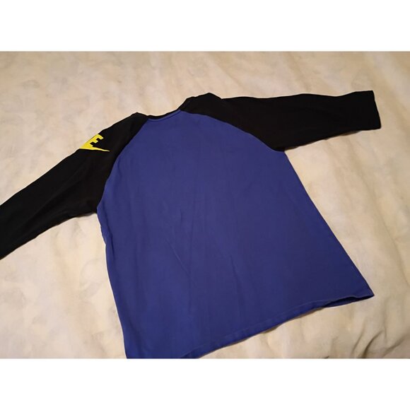 Nike Mens XL Blue & Black Raglan Sleeve T-Shirt Cotton - Picture 7 of 7